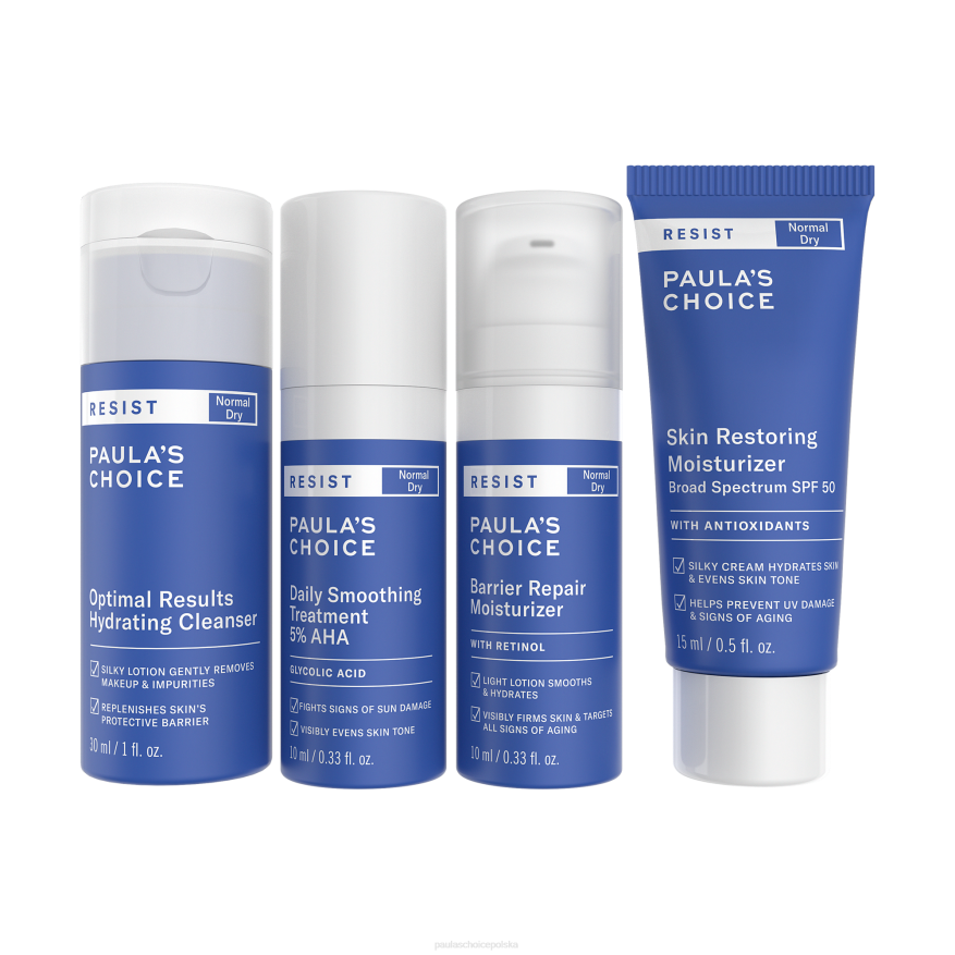 6RJ417 Ochrona skóry zestaw podróżny do skóry normalnej i suchej Paula's Choice
